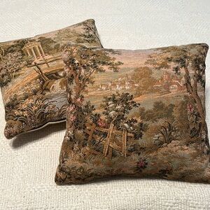Set of two Small Victorian style Pillows